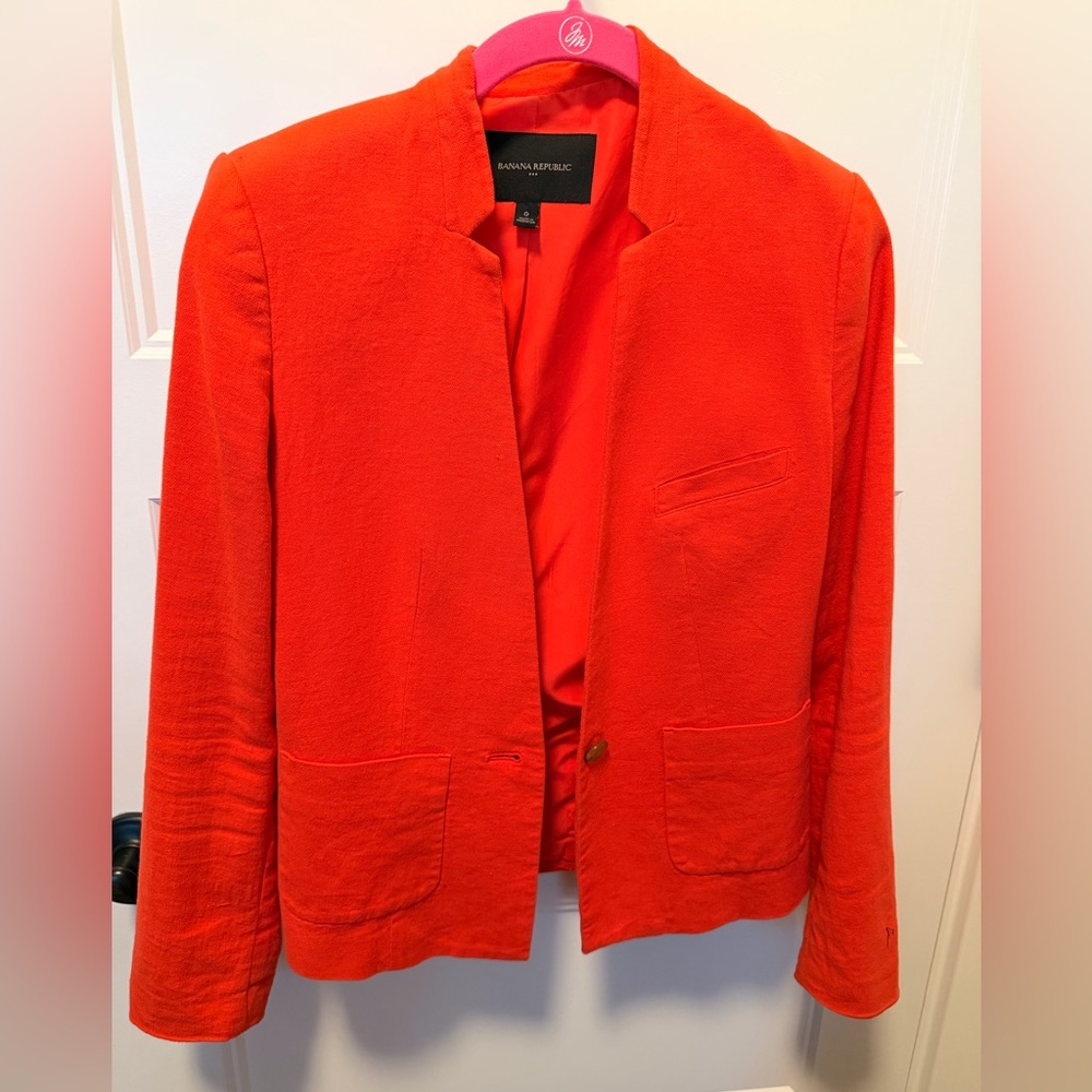 Banana Republic Women's Bright Orange Blazer